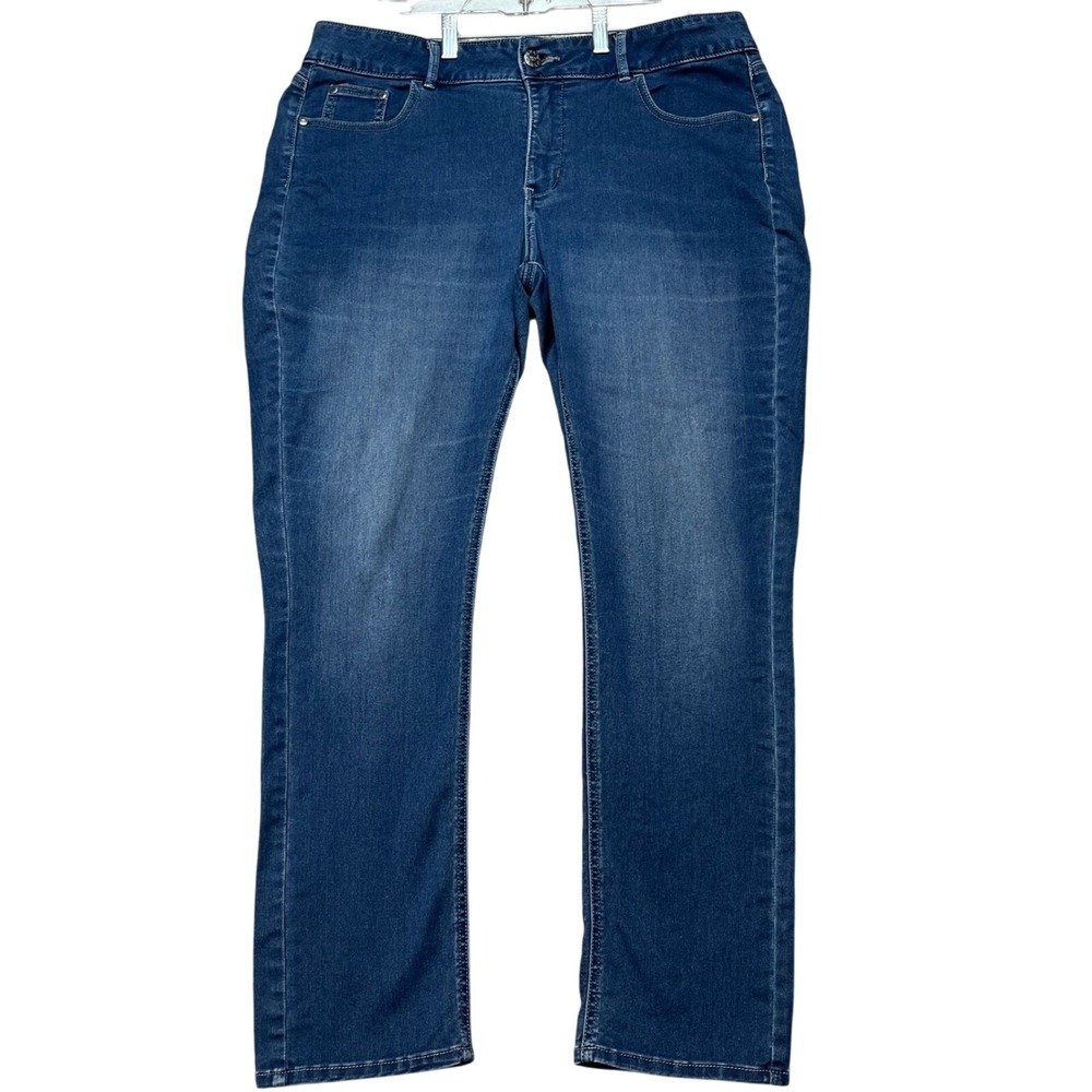 Riders by Lee Mid Rise Skinny Jeans Womens 18M 38x30 Medium Wash Stretch Denim